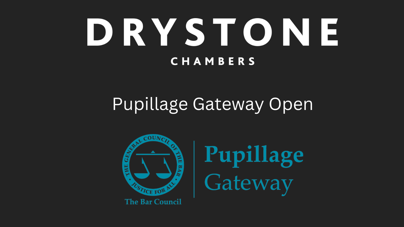 The Pupillage Gateway application window is now open! - Drystone Chambers